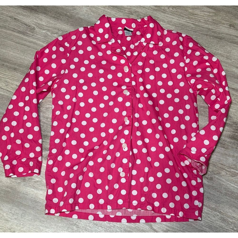 Y2K vintage style‎ polka dot cutest button down shirt small